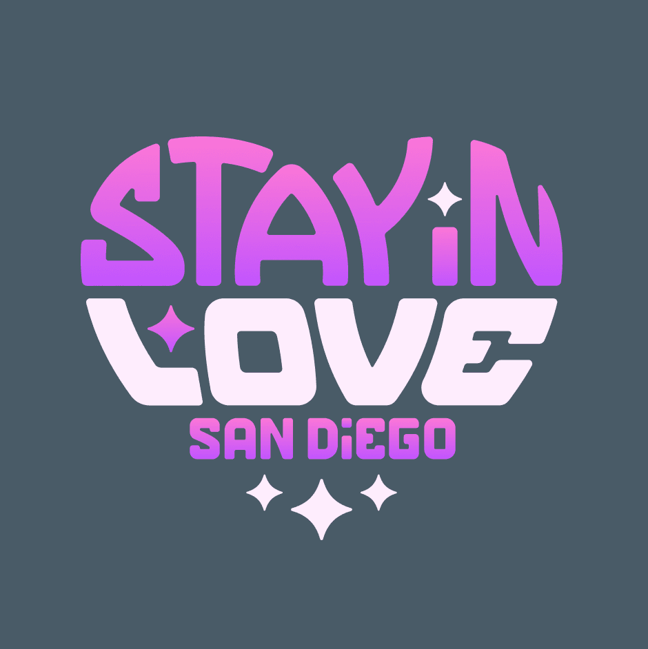 Indigo Stay in Love San Diego tee - front crest