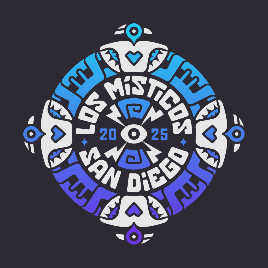 Ink blue Stay in Love San Diego tee - back artwork